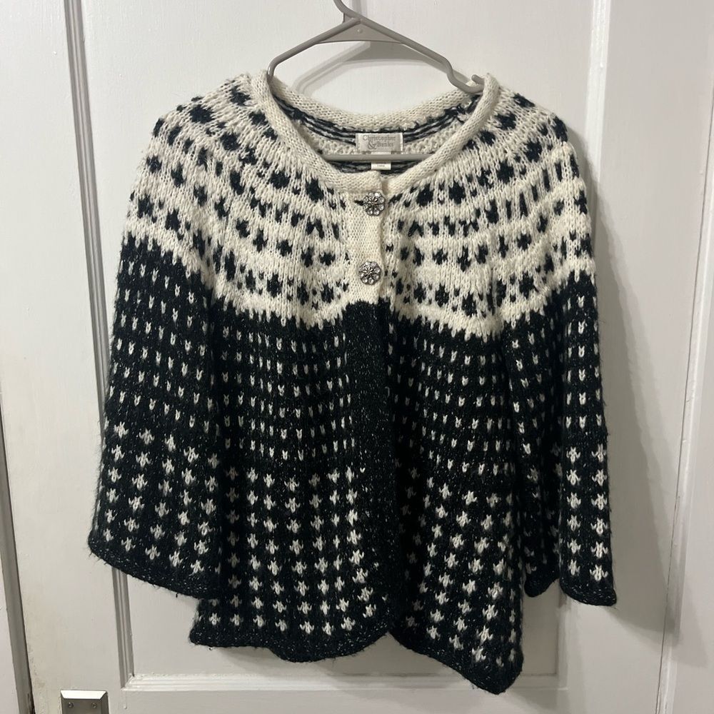Black and White Knit Sweater